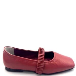 Baleta en cuero cereza Adara