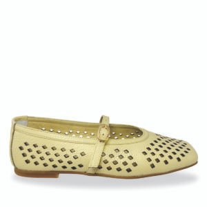 BALETA EN CUERO MANTEQUILLA