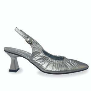 STILETTO EN CUERO PLATEADO