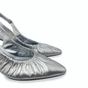 STILETTO EN CUERO PLATEADO STILETTO EN CUERO PLATEADO