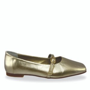 BALETA EN CUERO DORADO