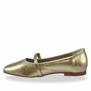 BALETA EN CUERO DORADO