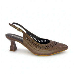 Stiletto en cuero Chocolate