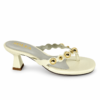 Tacones Perla en cuero blanco talco